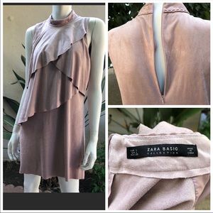 Zara Basic Collection Faux Suede Dress